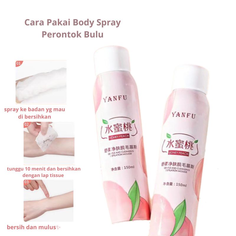 MSB08 - Perontok Bulu Kaki Tangan Ketiak Spray Hair Removal