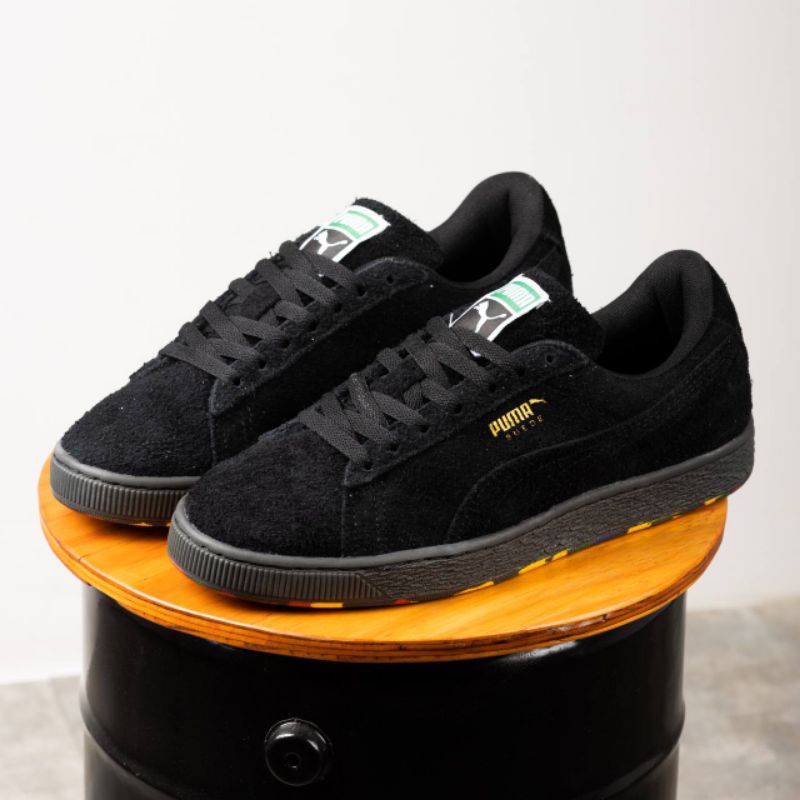 Sepatu Suede Full Black Sol Camo Original OEM Sneakers Pria