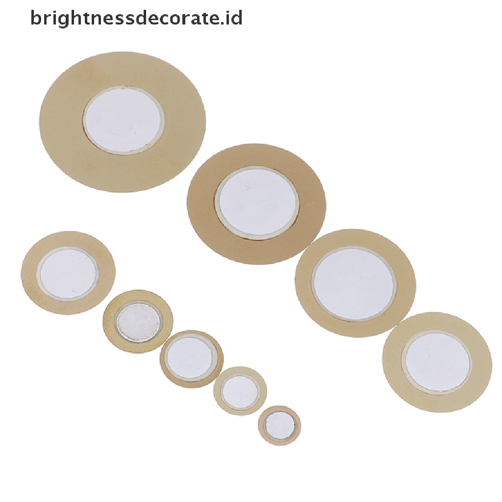 [Birth] 10pcs 12-50mm Elemen piezo sounder sensor pad Pemicu Bulat drum disc Tembaga [ID]