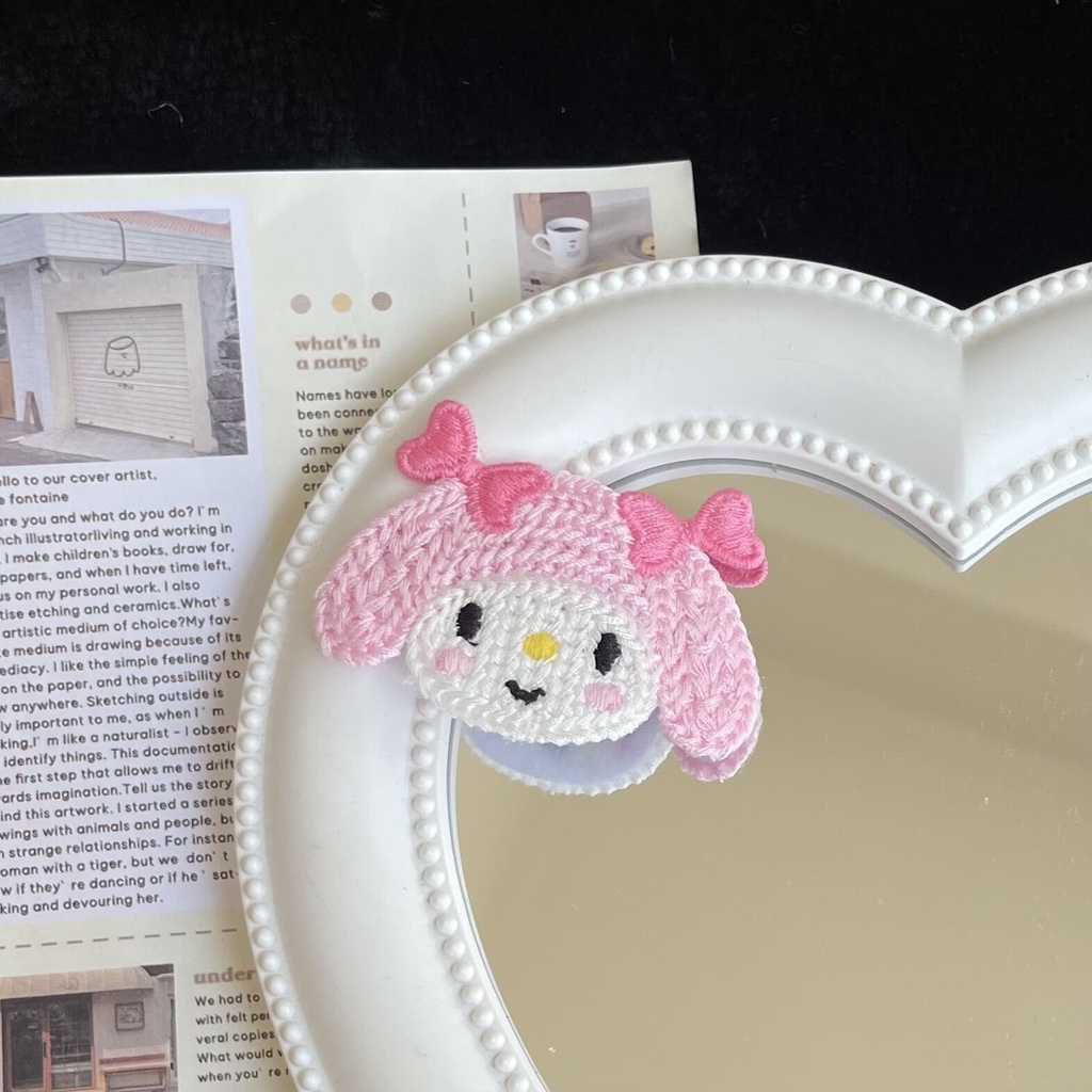 SANRIO JEPIT RAMBUT/ JEPIT PONI ANAK   DEWASA RAJUT/ CINNAMOROLL/ KUROMI/ MELODY / POPMPOM BAHAN RAJUT PREMIUM