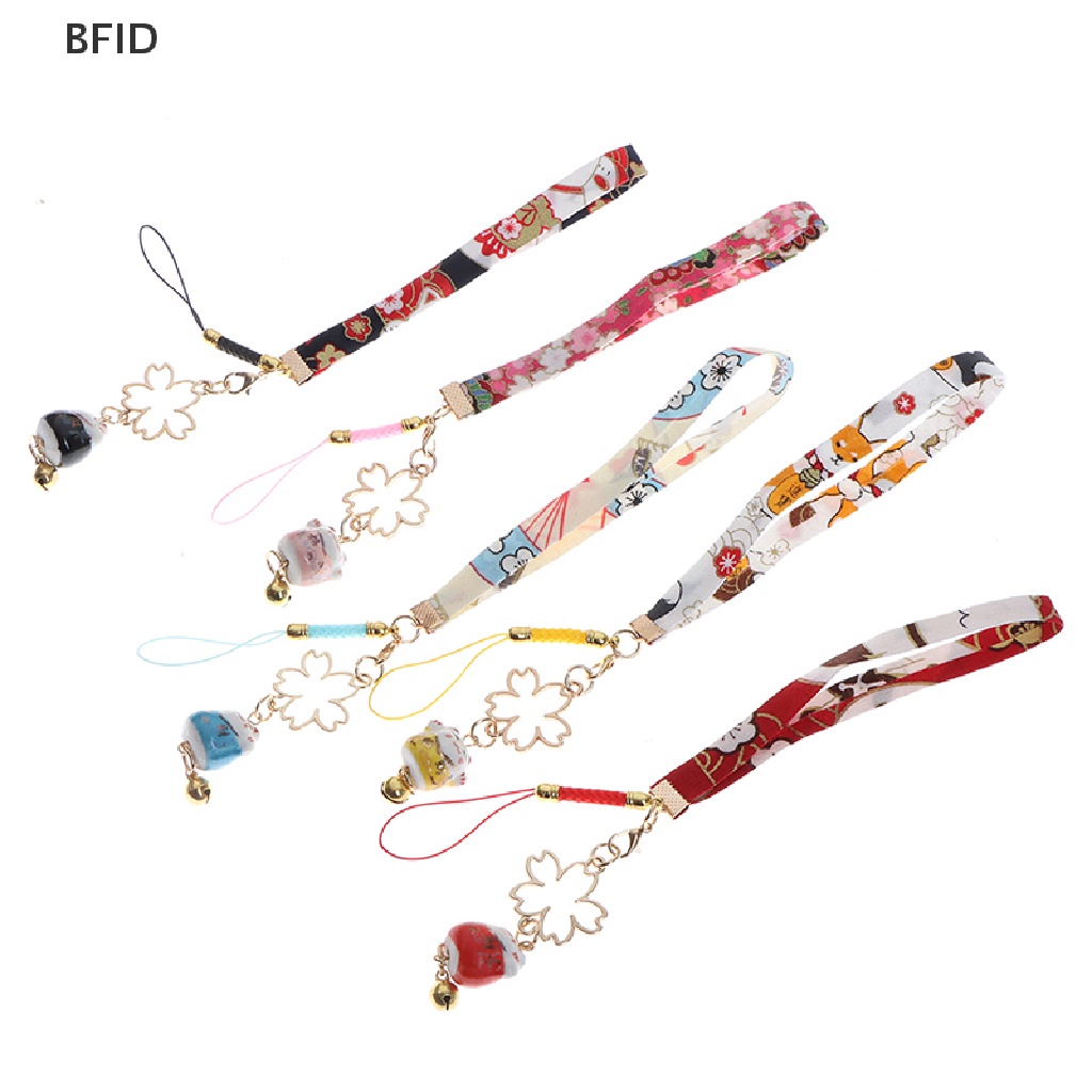 [BFID] Tali Telepon Lanyard Bunga Daisy Kucing Bell Ponsel Tali Gantung Pesona Dekorasi [ID]