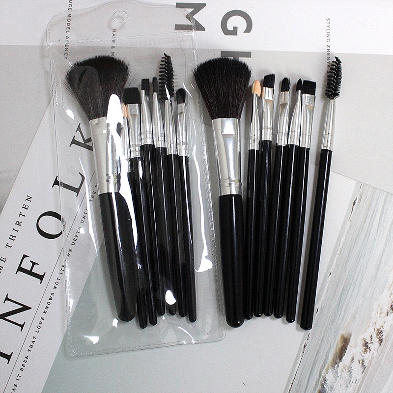 Kuas Makeup Set Kosmetic Brush Powder Eye Shadow Concealer Beauty Free Pouch Isi 7 Pcs