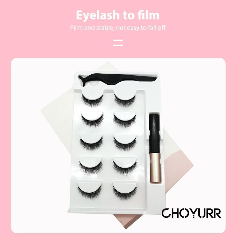 【COD】5 Pasang Magnetic Eyelashs Set Bulu Mata Palsu Magnet 3D Tebal Natural Fake Eyelash Extension Magnetic Super Lembut Makeup Tool-CH