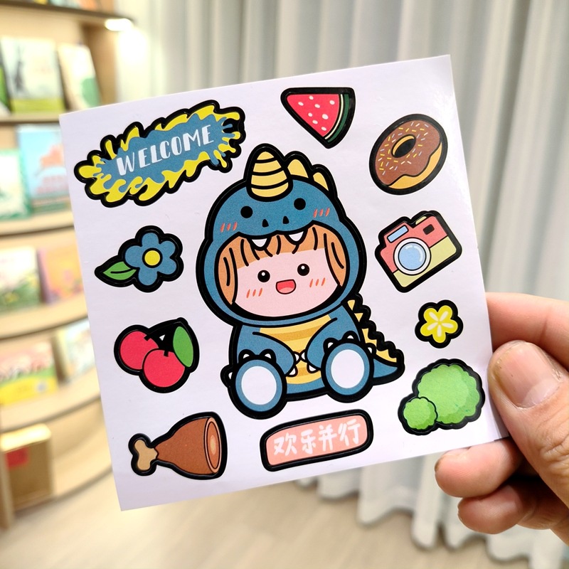 STICKER DIY AESTHETIC KARAKTER KARTUN JEPANG/ STIKER AESTHETIC DIY BEAR  BUNNY /BOTOL MINUM DAN DEKORASI LAIN NYA