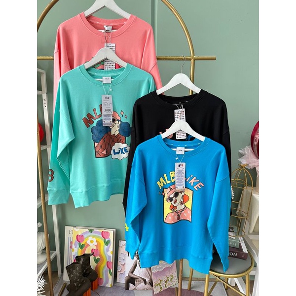 ML** cartoon oversized sweatshirt