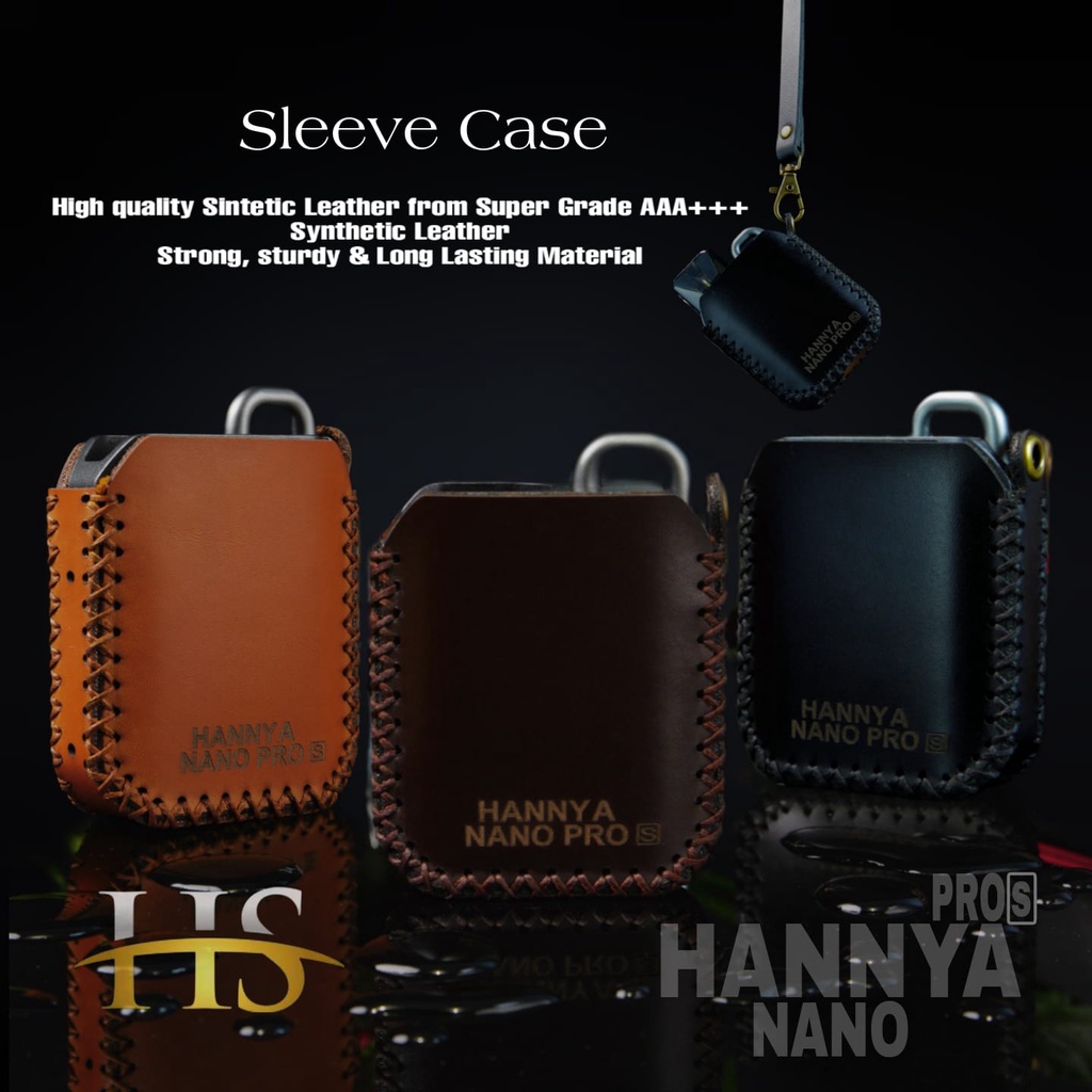 

casing plus tali lanyard premium hannya(nano_pro-s) leather sleeve casing