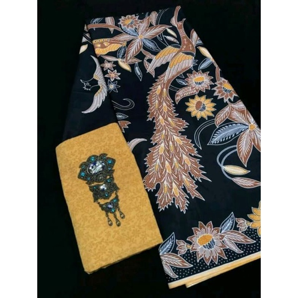kain batik primisima halus h Santoso motif hitam manis 372 unggul jaya