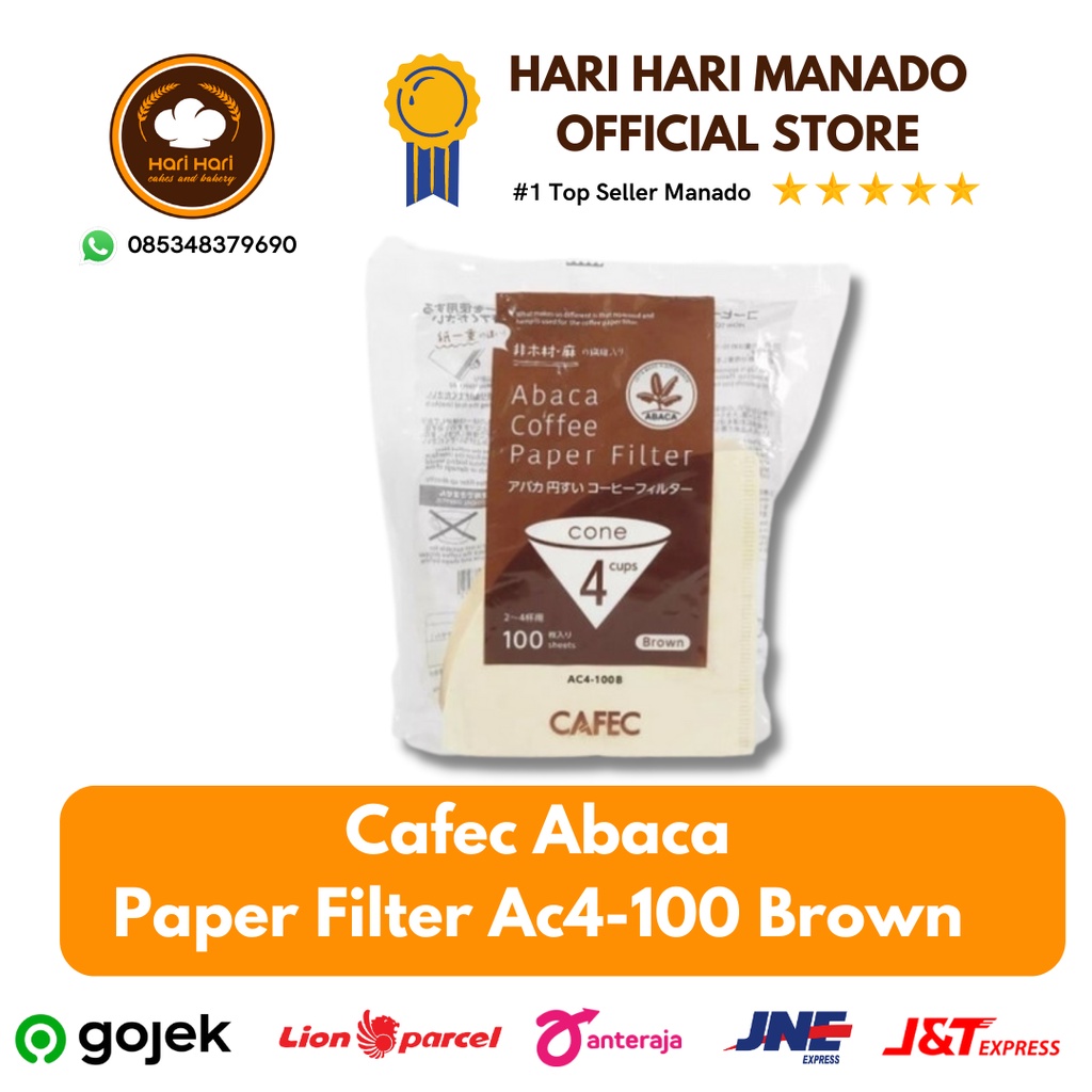 

Cafec Abaca Paper Filter Ac4-100 Brown