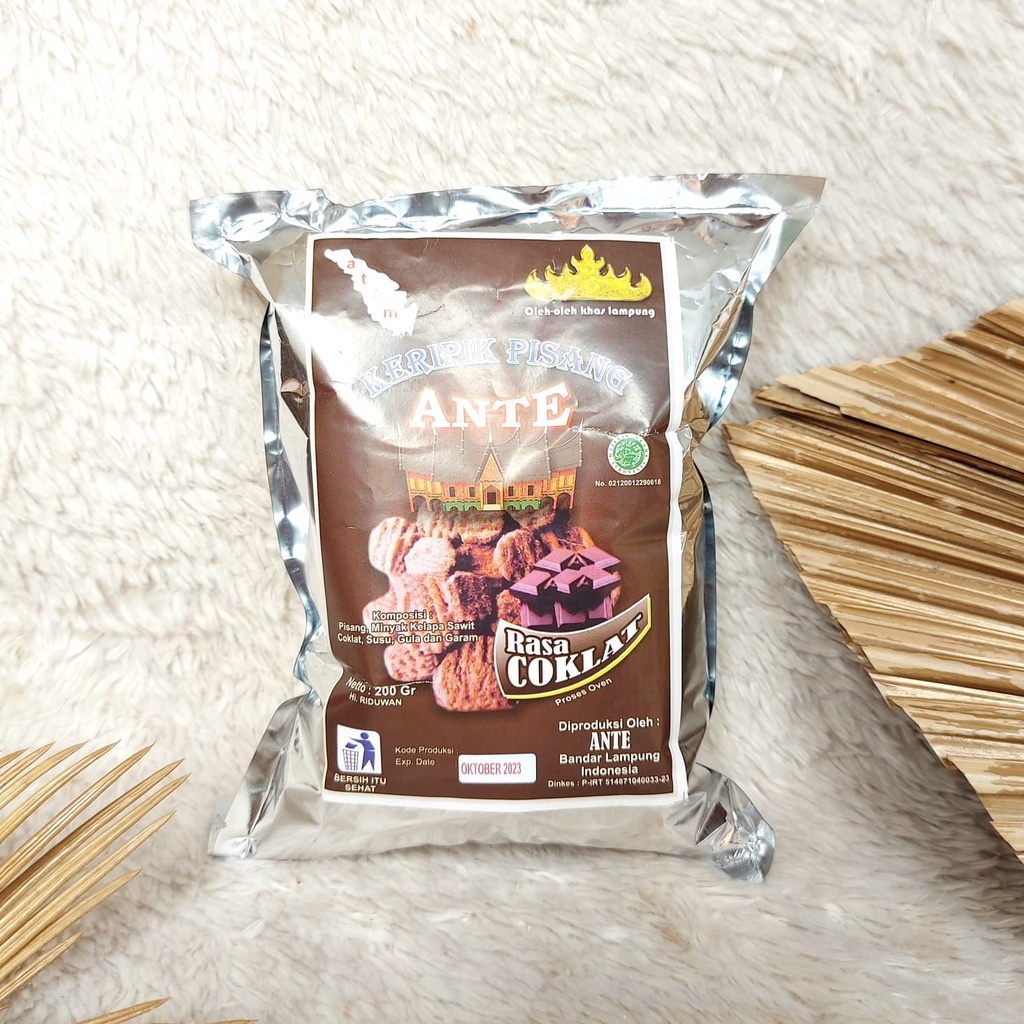 

Keripik Pisang Coklat Ante Special Caculs Snack Makanan Ringan 200 Gram