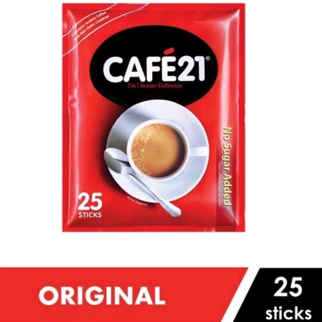 

LL - Cafe 21 /Cafe21 Coffee instant Mix 2 in 1 TANPA Gula No Sugar Added