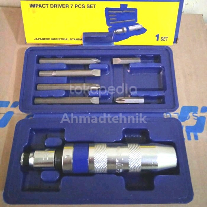 Obeng Ketok Set 7 Pcs Impact Driver Lakoni Pro 100% Original