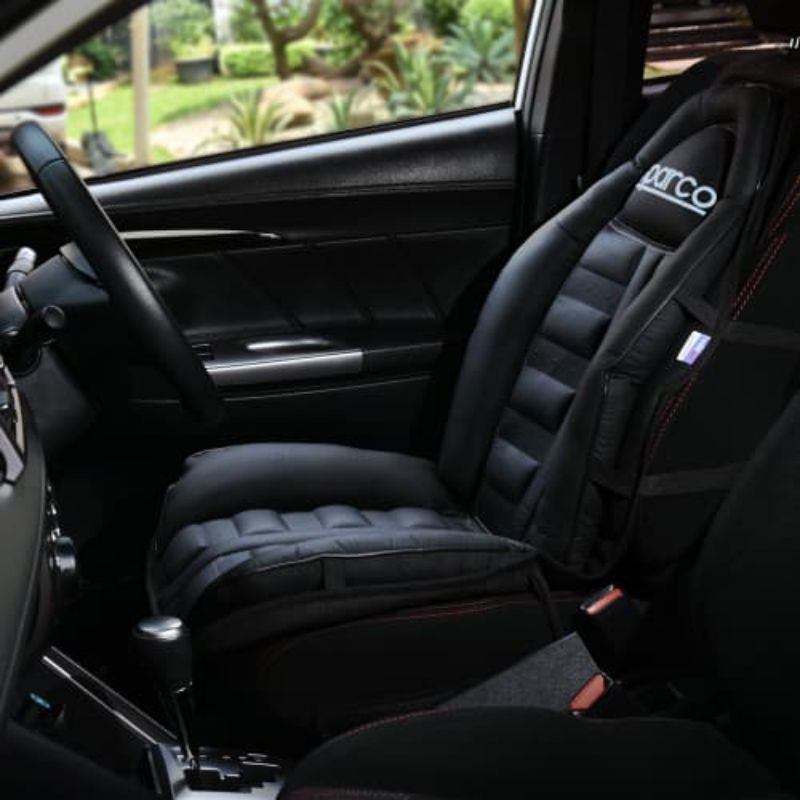 Sparco Alas Jok Mobil Sporty - Hitam