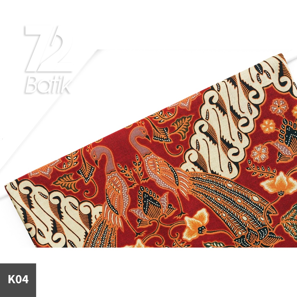 KAIN BATIK PREMIUM Bahan Katun Motif Parang Kembar Merah Putih Tulang 722732 Cap 72 Jarik Jarit Samping Kebat Panjang Batik Katun Modern Premium Bahan Seragam Batik Pernikahan Kantor Keluarga Murah Kamen Jadi Batik Bali Lembaran