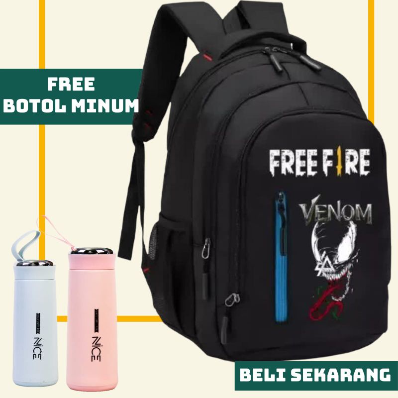 Tas Ransel Anak Pria Tas Ransel FREE FIRE VENOM Tas Ransel Sekolah keren