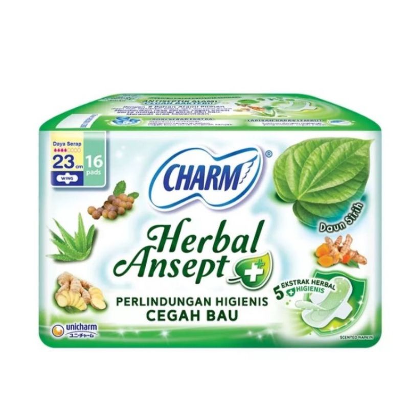 Charm Herbal Ansept-Charm Pembalut Herbal Ansept