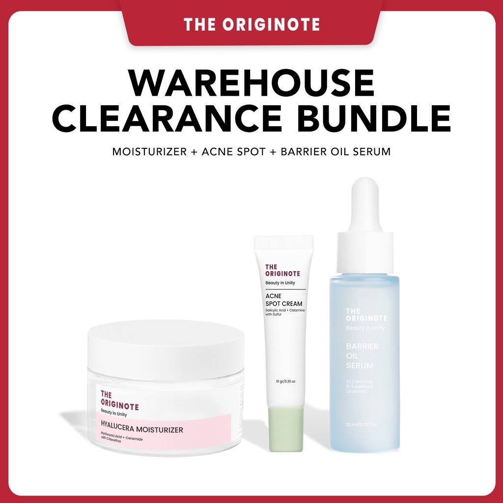 WAREHOUSE CLEARANCE BUNDLE The Originote Moisturizer Barrier Oil Serum
dan Acne Spot