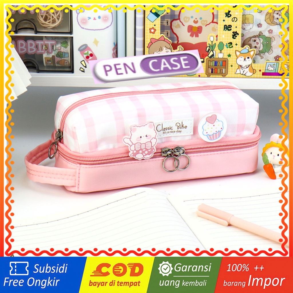 

TXS02A Korean Pen Pencil Case Classic Bike Large Kotak Tempat Pensil MKT