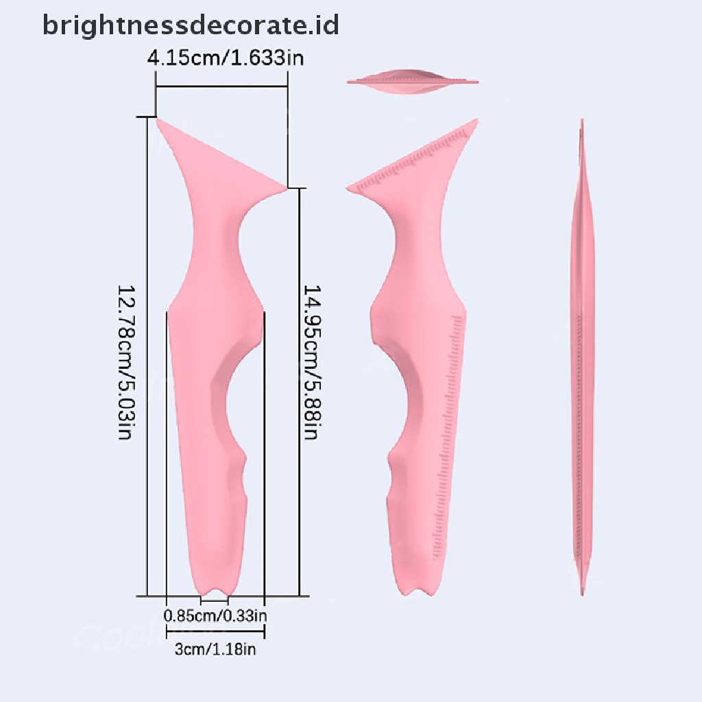 [Birth] Resusable Silicone Eyeliner Ruler Tool Alat Bantu Makeup Multifungsi [ID]