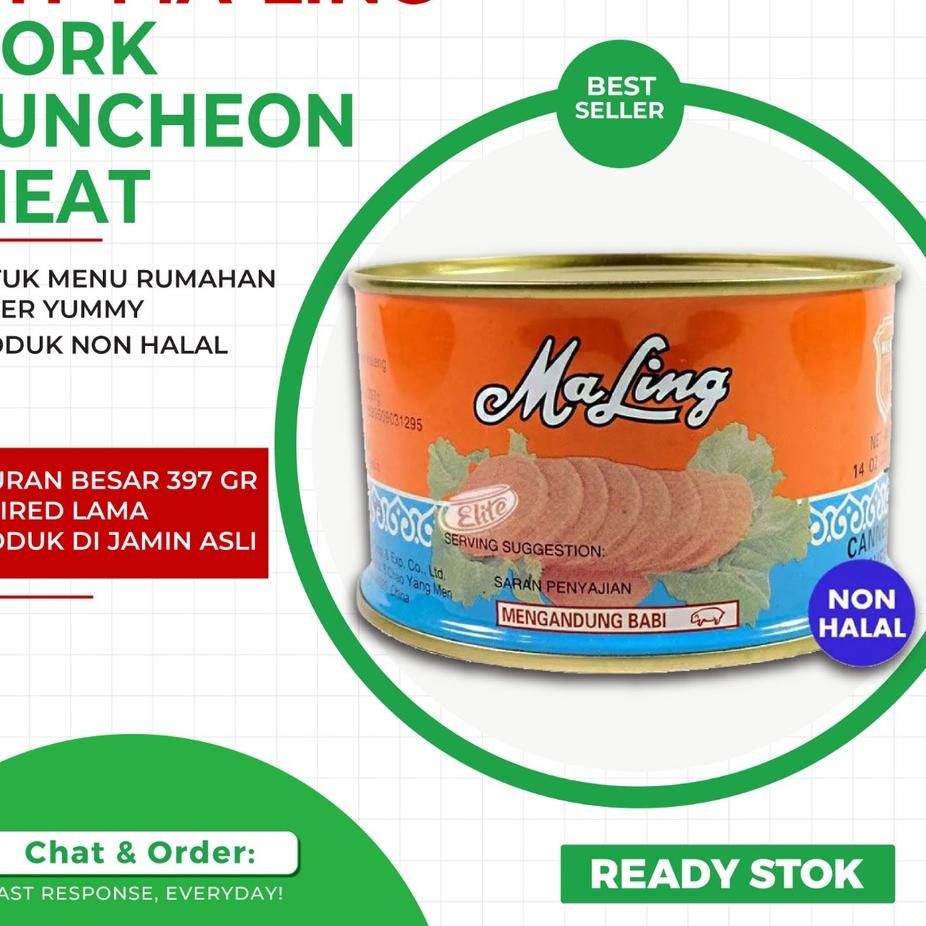 

✨BIG SALE✨ MaLing Kaleng FYF 397gr/ Canned Pork Luncheon Meat Ham 397gr 