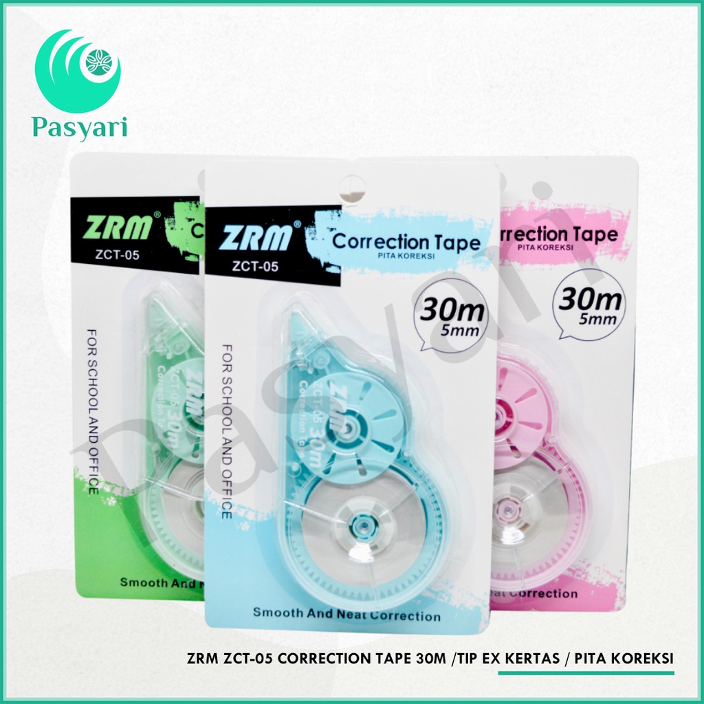 

Zrm ZCT-05 Correction Tape 30M /Tip ex Kertas / Pita Koreksi
