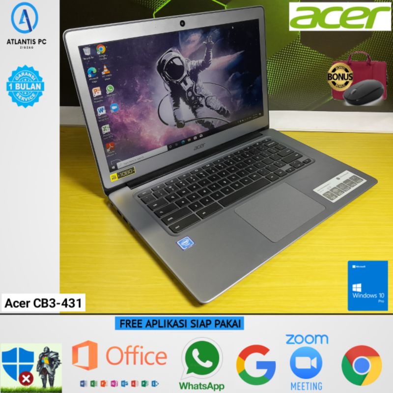 Laptop acer 431 RAM 4GB/128GB Windows 10 SIAP PAKAI 