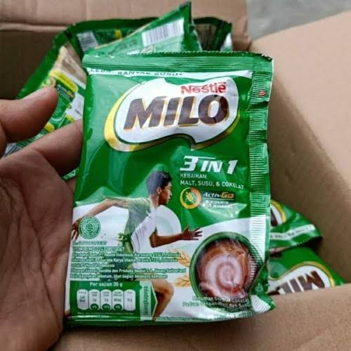 MILO 3IN1 NESTLE 3 IN 1 MALT SUSU COKLAT COKELAT PER RENCENG SACHET