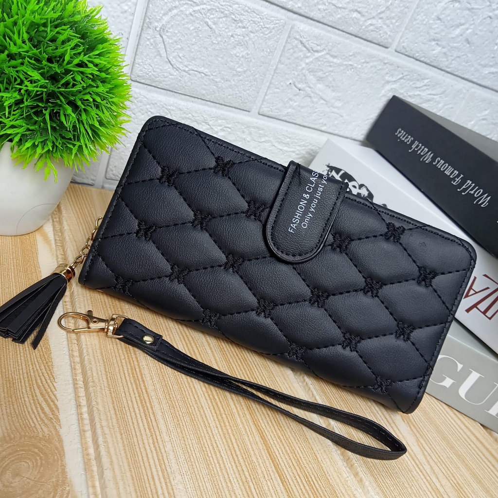 CYS Dompet Panjang Wanita Import Dompet Cewek Fashion Casual Dompet Zipper Wanita Terkini D87