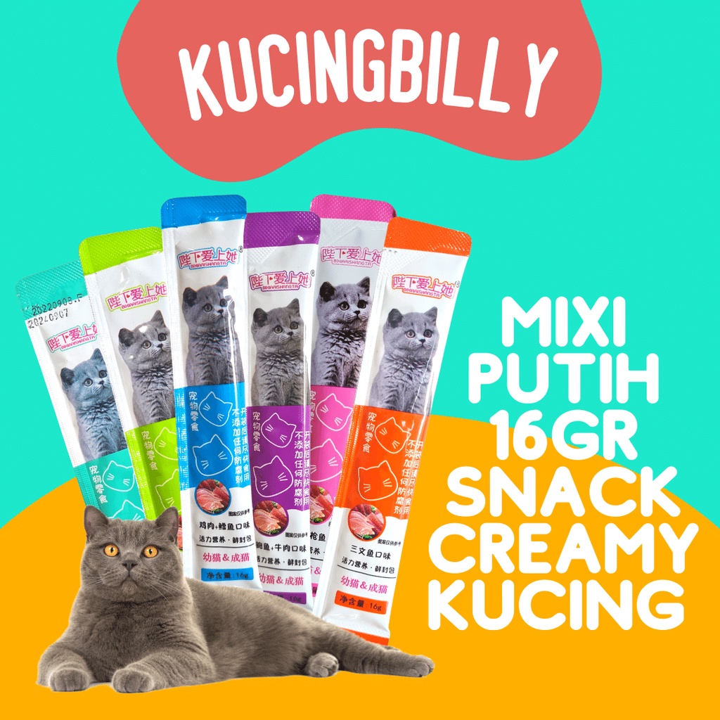 MIXI Creamy cat strips 16gr snack kucing cemilan kucing