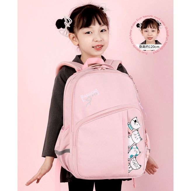 Mochillastore - Tas Ransel Anak Perempuan Tas Sekolah SD SMP New Arrival Tas Backpack Anak Motif Cat Muatan besar Termurah Terpopuler