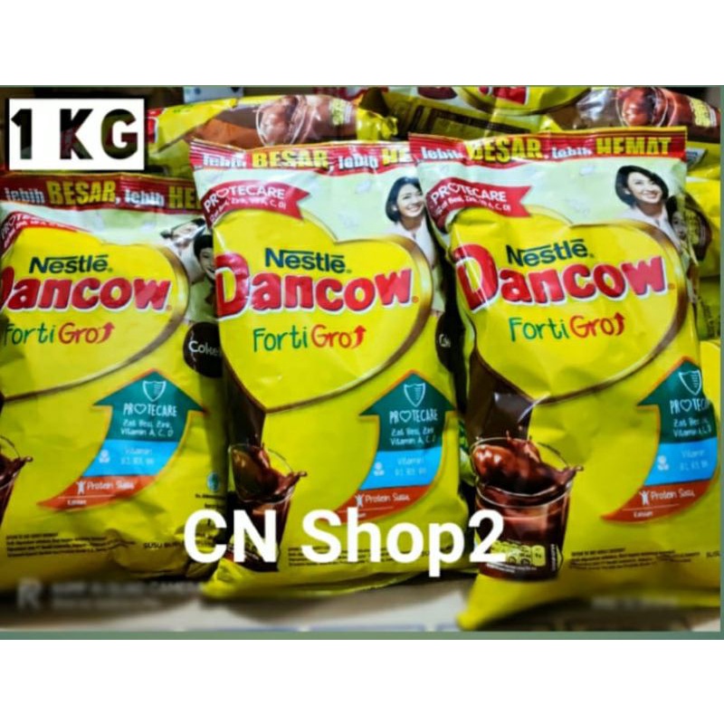 Nestle Dancow FortiGro Susu bubuk coklat &amp; instan usia sekolah pouch 1kg &amp; box 800gr