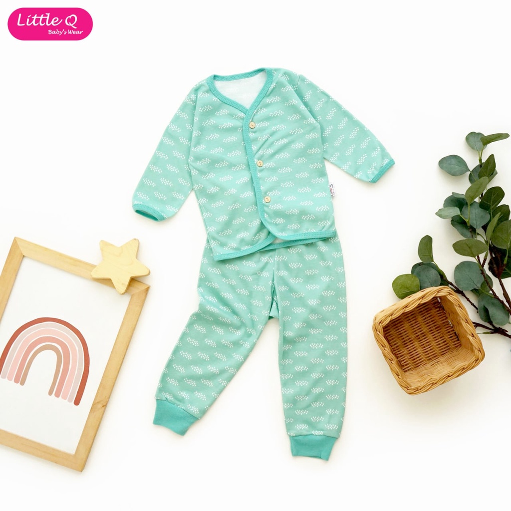 LittleQ Setelan Baju Panjang BIS Celana Panjang Motif Boy SML - Little Q Baju Bayi dan Anak SNI