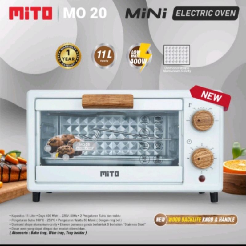 Oven Mito MO 20:  11 liter new garansi resmi free buble wrap/kardus