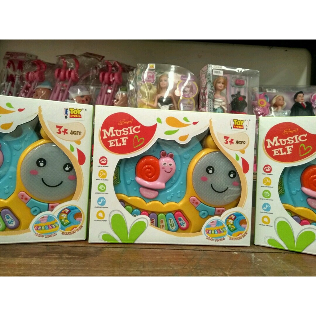 MUSIC ELF Mainan Piano Bayi Snail Musik and Light mainan edukasi ada L