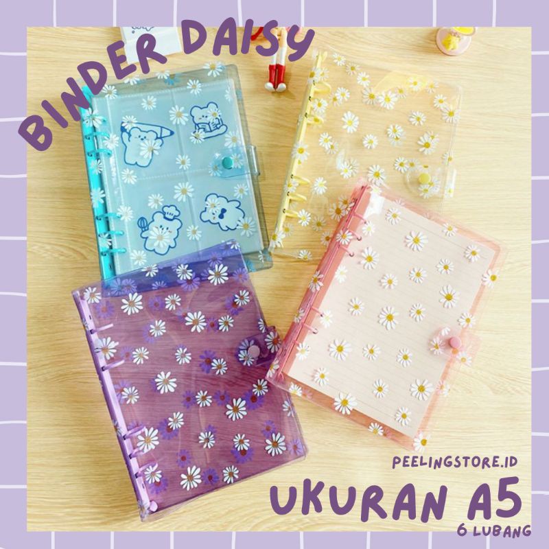 

A5 6 RING BINDER KEUANGAN / MONEY BINDER /binder sinking fund / binder A5 6 ring / binder sequin daisy