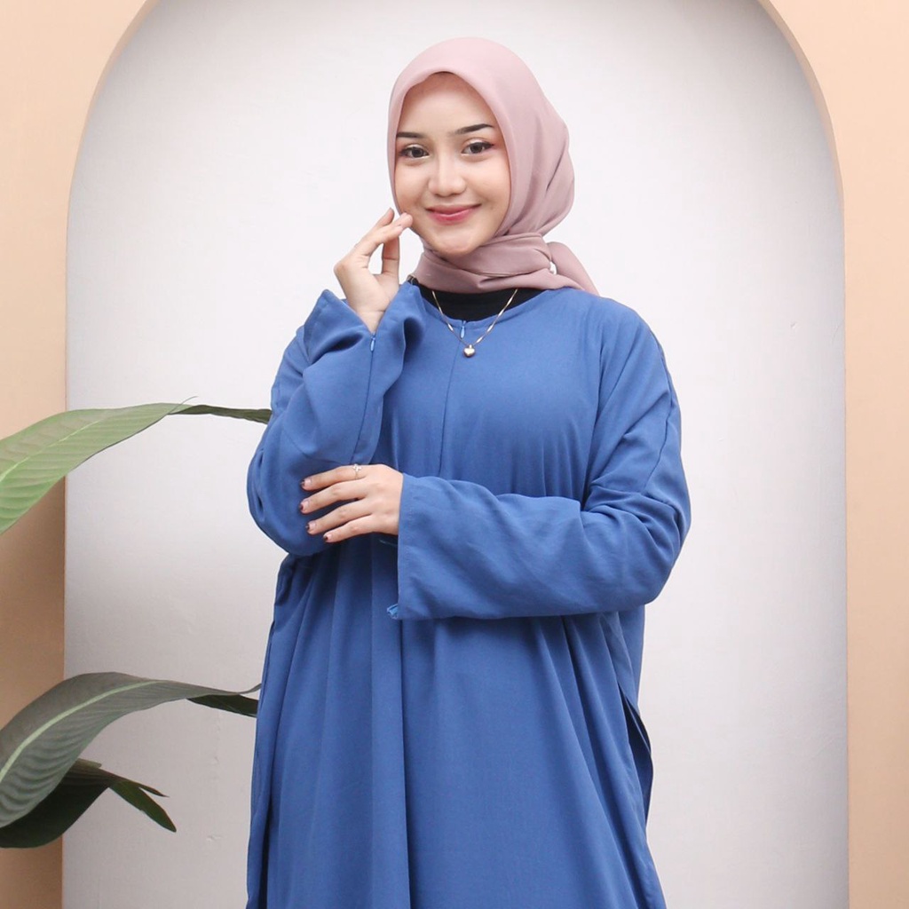 GAMIS ABAYA  ARAFAH KAFTAN CRINKLE AIRFLOW PREMIUM