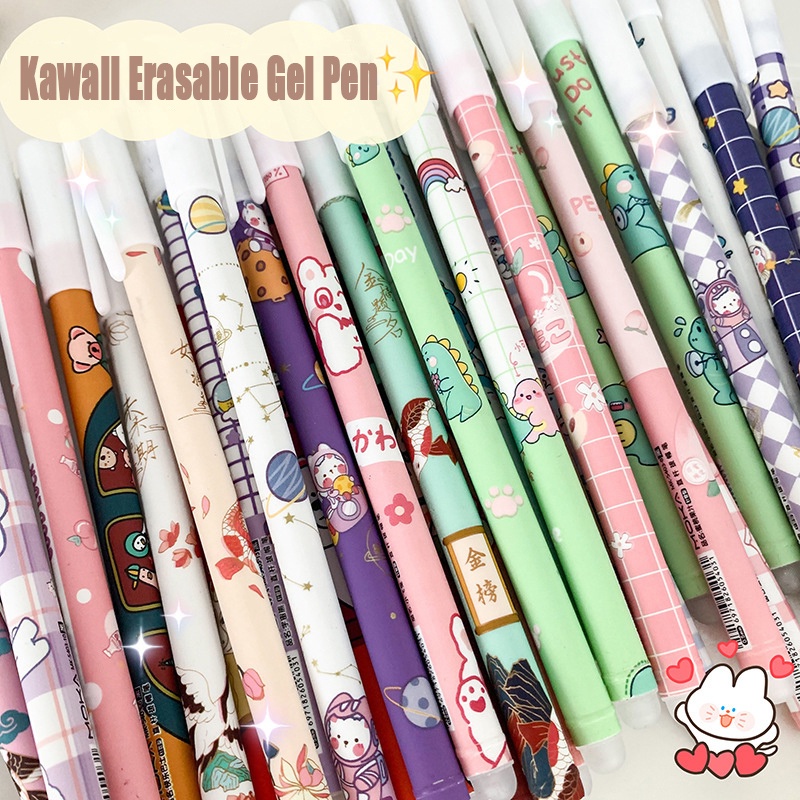 [Harga Grosir] 0.5mm Kawaii Dihapus Gel Pen Kartun Hewan Lucu Biru Bolpoin Siswa Menulis Pulpen Perlengkapan Alat Tulis Kantor Sekolah