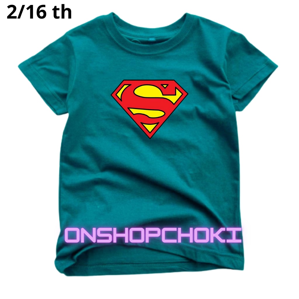 Baju Kaos Anak Superman Untuk Anak USIA 2-16th  Lembut dan Adem untuk di pakai KAOS ANAK-ANAK