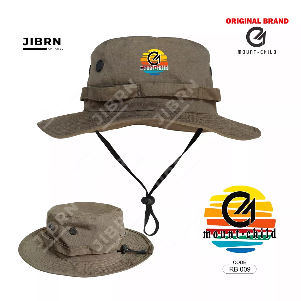 Mountchild Topi Rimba Dewasa Logo MC Bundar Warna Warni Premium Pria Wanita