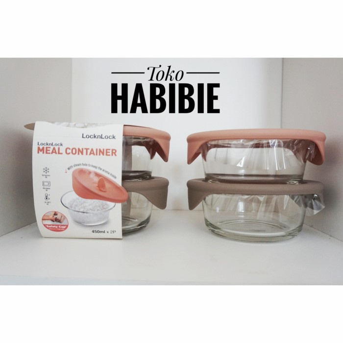 [Lunch Box Set] Lock N Lock Oven Glass 2 Pc 450 Ml/3 Pc 355 Ml Tempat Makan Kaca Mpasi [Readyy]