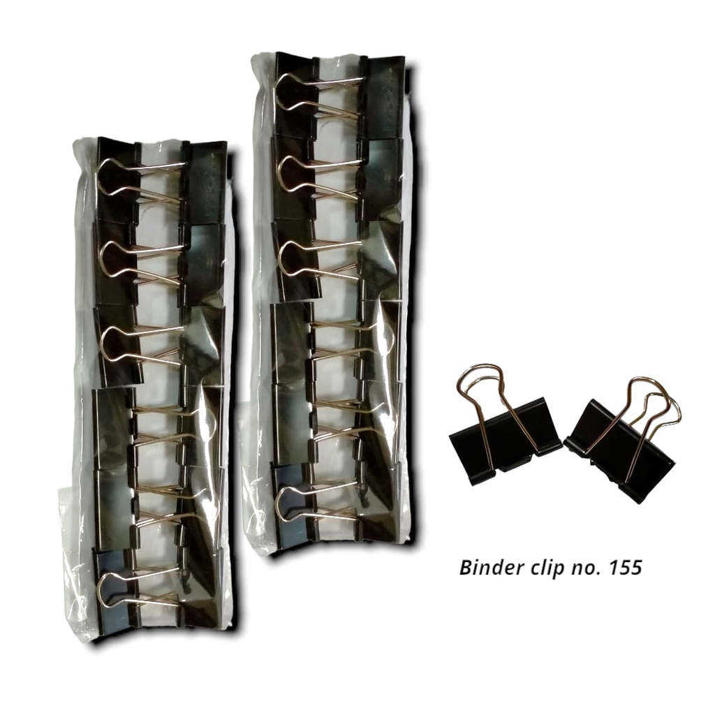 

KLIP PENJEPIT KERTAS BINDER CLIP HITAM NO. 155 SET ISI 12 PCS