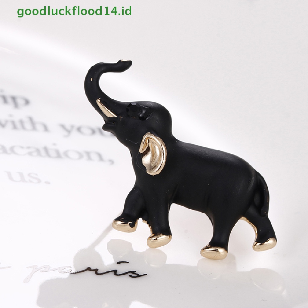 [GOOGFOUR] Enamel Gajah Enamel Kerah Lapel Hewan Bros Pin Buket Perhiasan Hadiah [TOP]