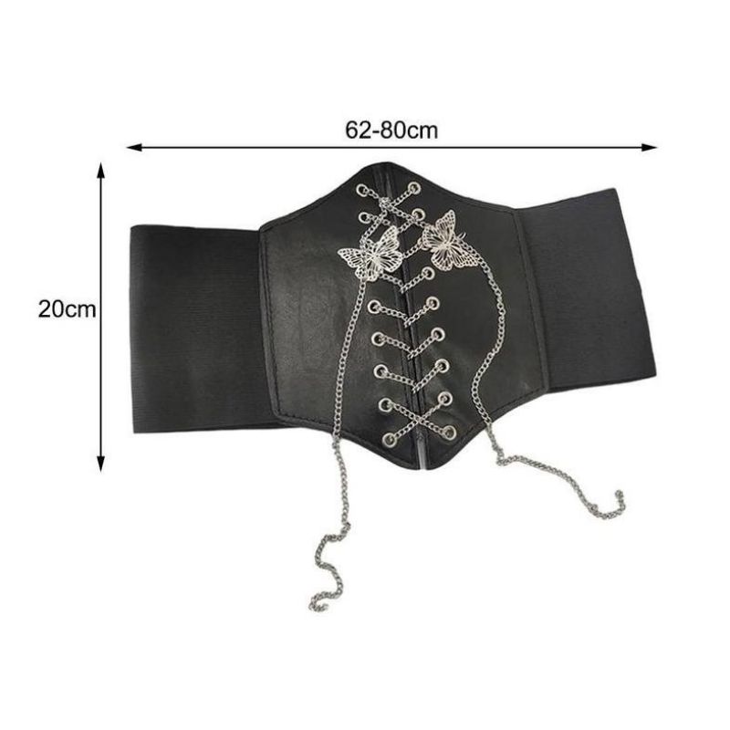 girdle black kupu butterfly jumbo Obi belt korset hitam pinggang melar sabuk karet tali// ikat pinggang lolita cosplay bangsawan autumn look kosplay old money loli yearbook vintage mafia corset belt karet lebar sabuk pelangsing