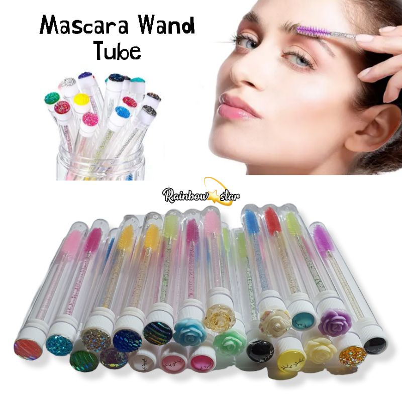 Mascara Wand Glitter With Tube / Sisir Maskara Tabung / Sisir Mascara / Sisir Bulu Mata / Alis