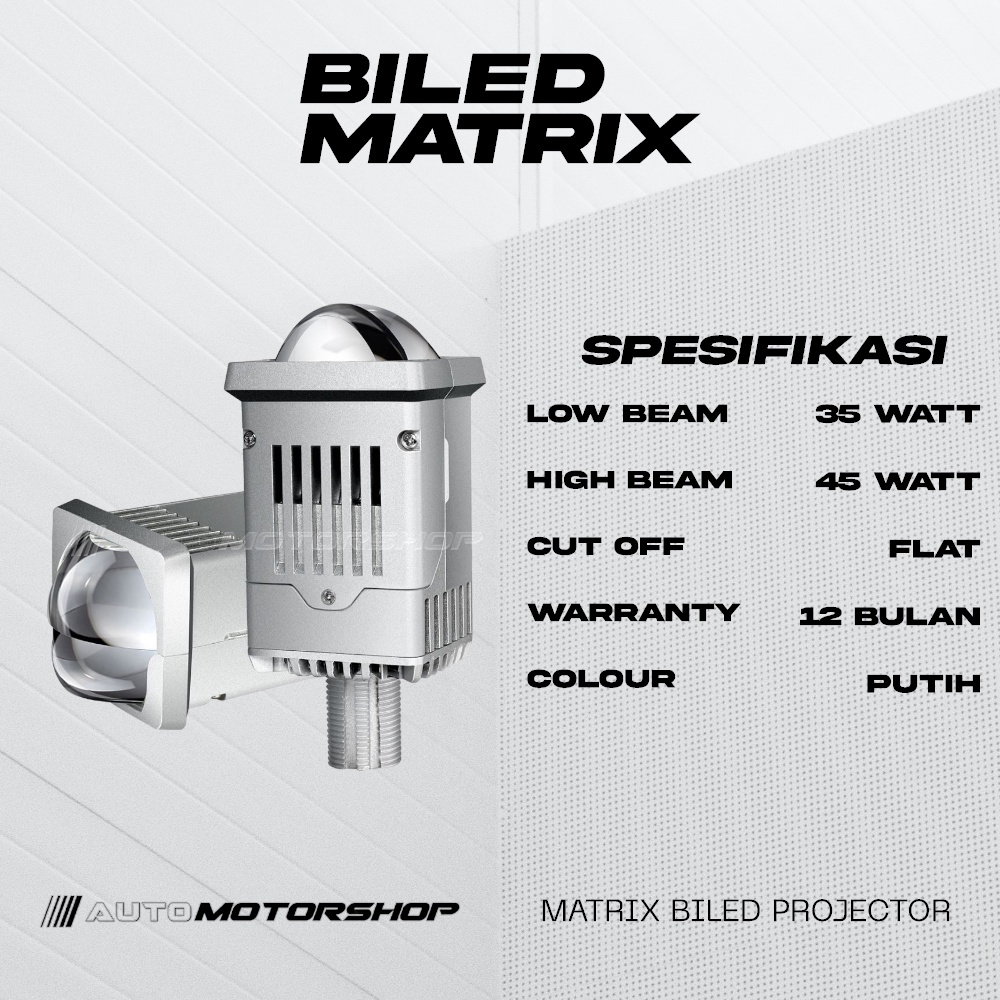 Biled Projector Matrix Mini Lens 2 Inch High Low P9 E19 Ori Sinolyn