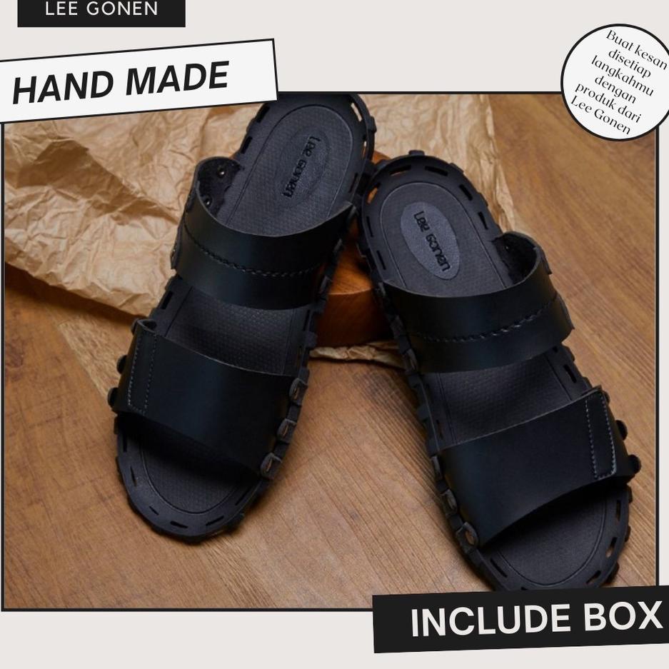 BPP.26Ja23c ▫ SANDAL KULIT PRIA LEE GONEN SANDAL PRIA TERBARU SANDAL CASUAL SANDAL JEPIT SANDAL KOKO