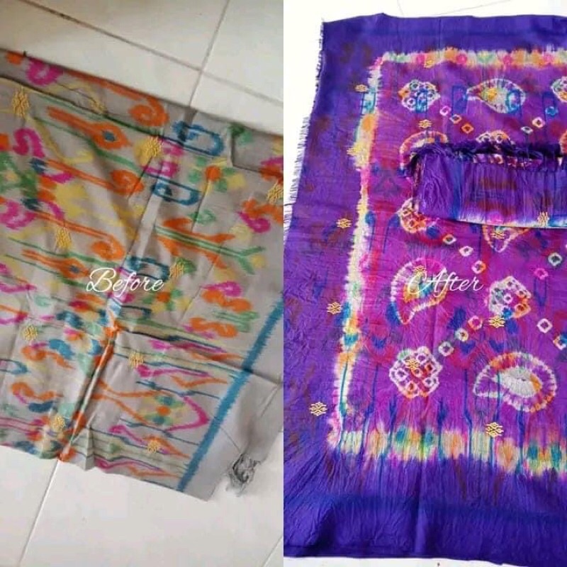Jasa lasem kamen/jumput keong (Warna dasar kamen ABU)
