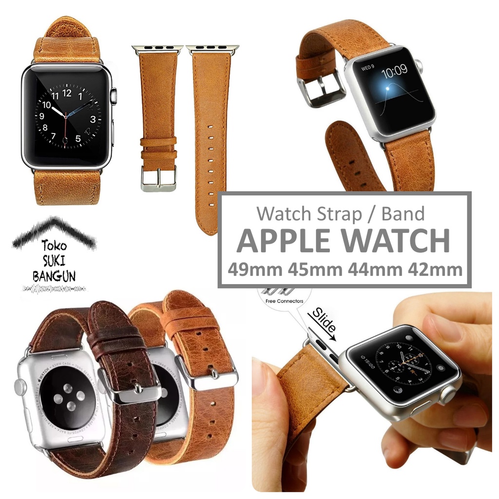 Strap Apple Watch Series Ultra 8 7 6 5 4 3 2 1 49mm 45mm 44mm 42mm TALI JAM VINTAGE Leather