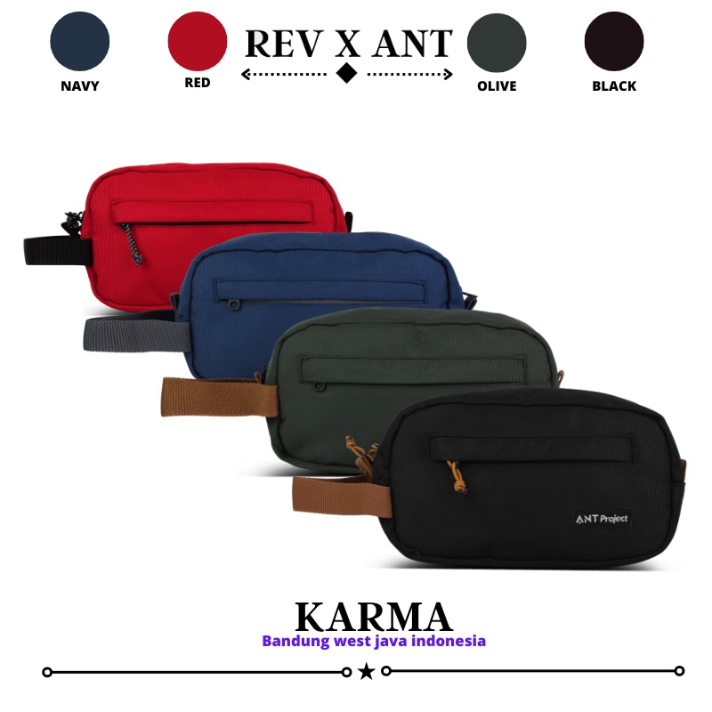 REV X ANT - Tas Pouch Pria KARMA - Clucth Bag Unisex