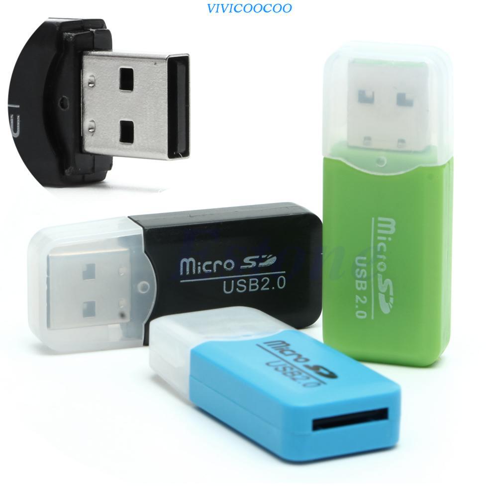 Vivi 1PC USB 2.0 Adaptor Pembaca Kartu Memori TF T-Flash Kecepatan Tinggi Fr 16G 32G