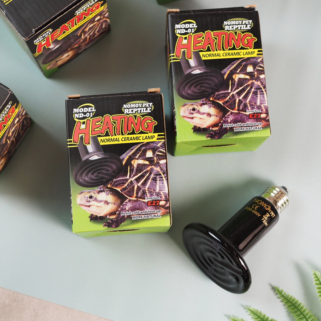 LAMPU KERAMIK HEATER NOMOY PENGHANGAT PEMANAS MALAM REPTIL SULCATA IGUANA KURA